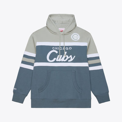 Mitchell & Ness Chicago Cubs Gray Thunderstorm Head Coach Hoodie