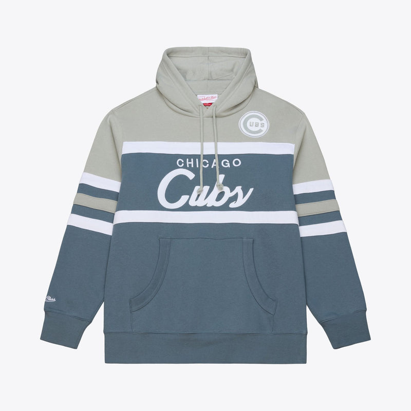 Mitchell & Ness Chicago Cubs Gray Thunderstorm Head Coach Hoodie
