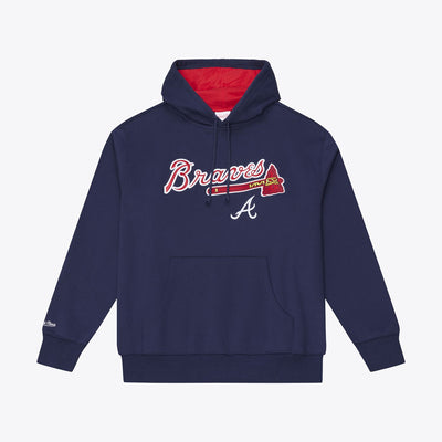 Mitchell & Ness Chipper Jones Atlanta Braves Navy Player Fleece Hoodie