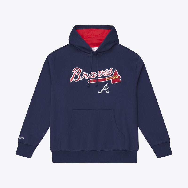 Mitchell & Ness Chipper Jones Atlanta Braves Navy Player Fleece Hoodie