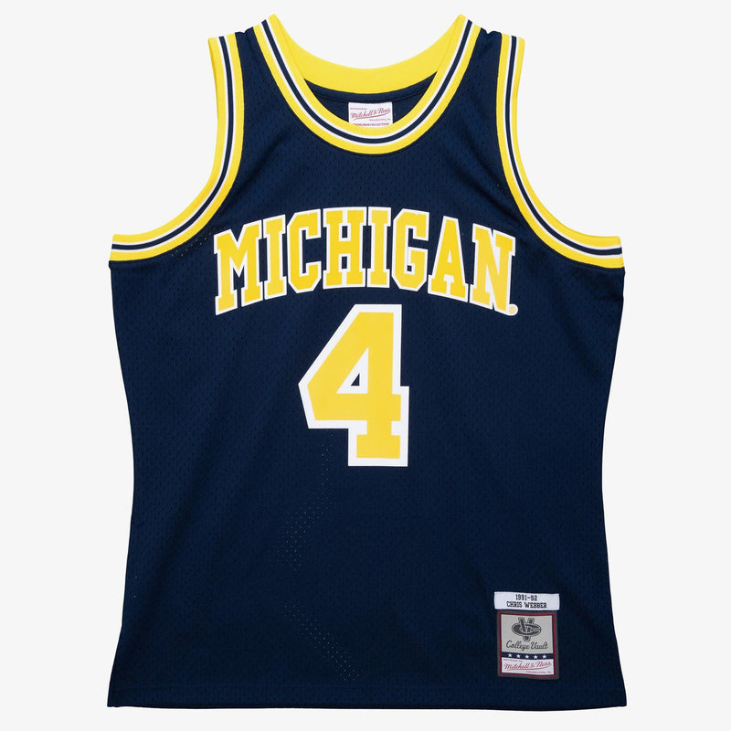 Mitchell & Ness Chris Webber Michigan Wolverines 1991-92 Navy Swingman Player Jersey