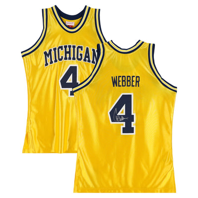 Chris Webber Michigan Wolverines Autographed Fanatics Authentic Maize Mitchell & Ness 1991-92 Authentic Jersey