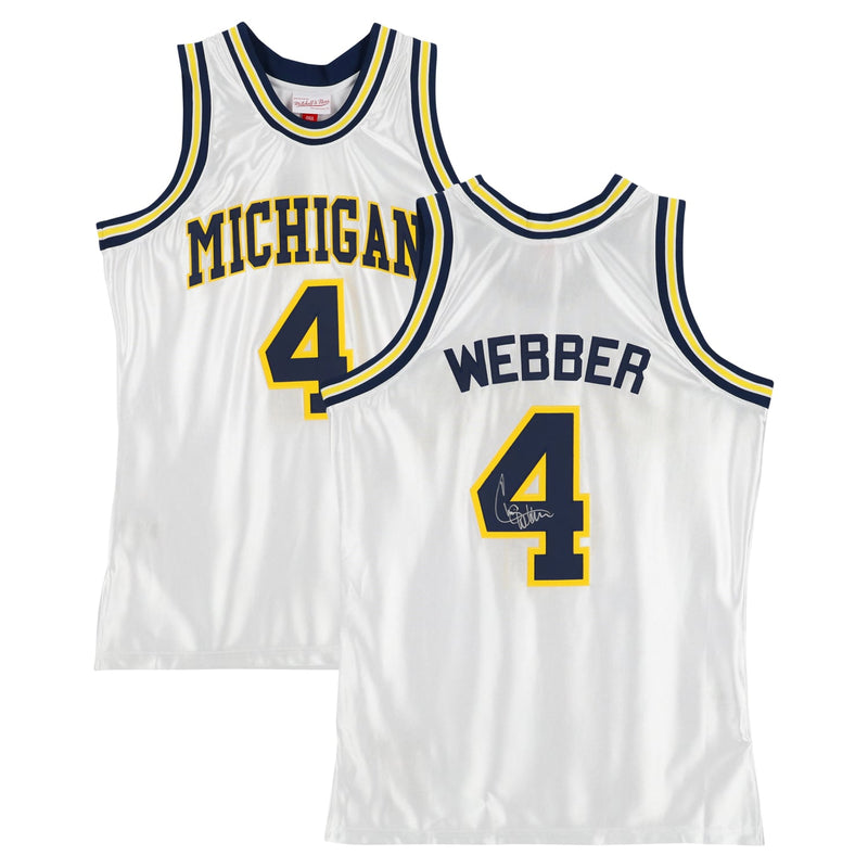 Chris Webber Michigan Wolverines Autographed Fanatics Authentic White Mitchell & Ness 1991-92 Authentic Jersey