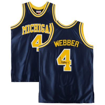 Chris Webber Michigan Wolverines Fanatics Authentic Autographed Mitchell & Ness 1991-92 Authentic Jersey - Navy