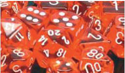 Chessex Translucent 12mm D6 Dice Block (36 Count) - Orange/White