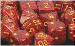 Chessex Speckled 16mm D6 Dice Set (12 Count) - Mercury