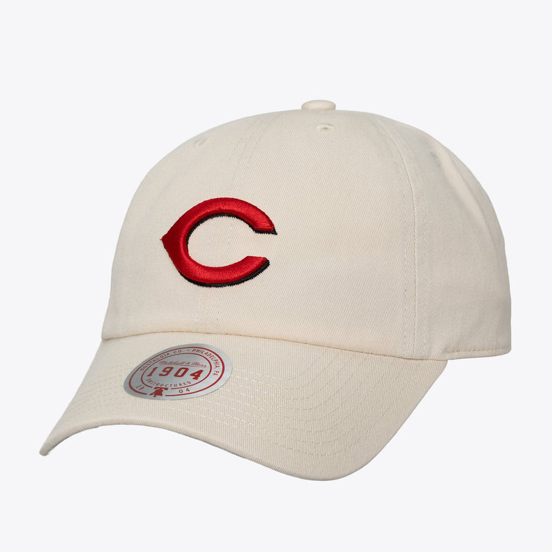 Mitchell & Ness Cincinnati Reds Cream Off-Season 1904 Dad Adjustable Hat