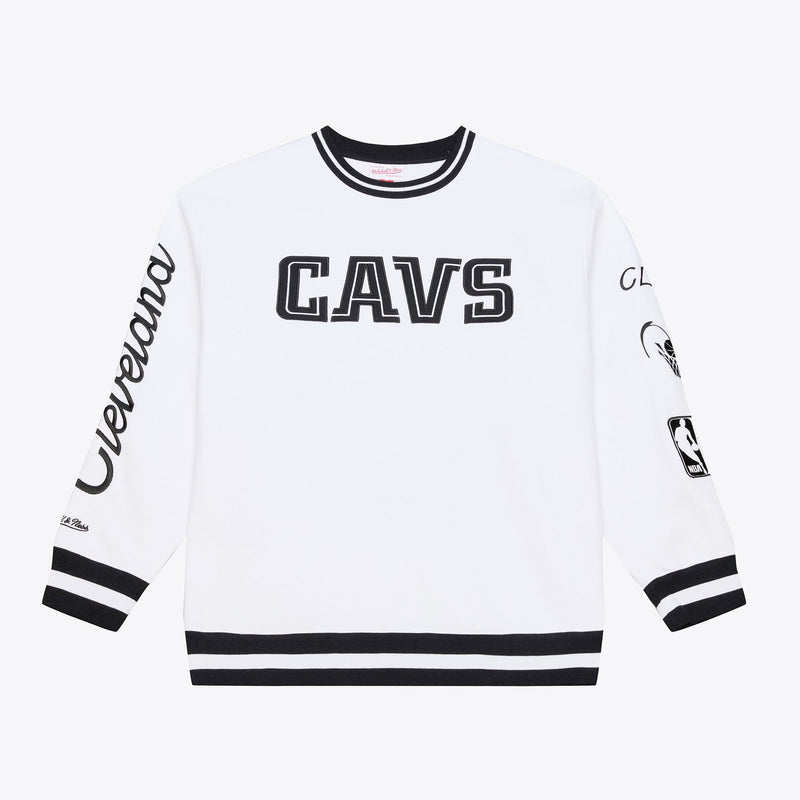 Mitchell & Ness Cleveland Cavaliers Arctic White Fleece Crewneck Sweatshirt