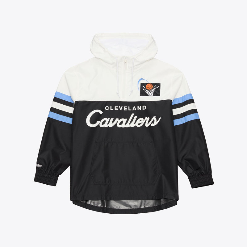 Mitchell & Ness Cleveland Cavaliers Black Head Coach Lightweight Anorak Quarter-Zip Windbreaker