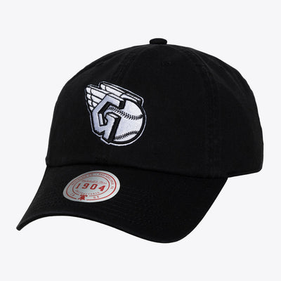 Mitchell & Ness Cleveland Guardians Black & White 1904 Dad Adjustable Hat