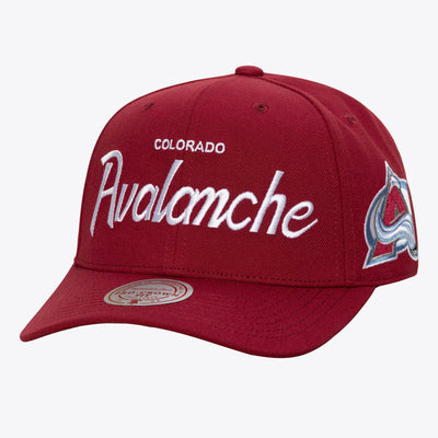 Mitchell & Ness Colorado Avalanche Burgundy Head Coach Pro Crown Snapback Hat