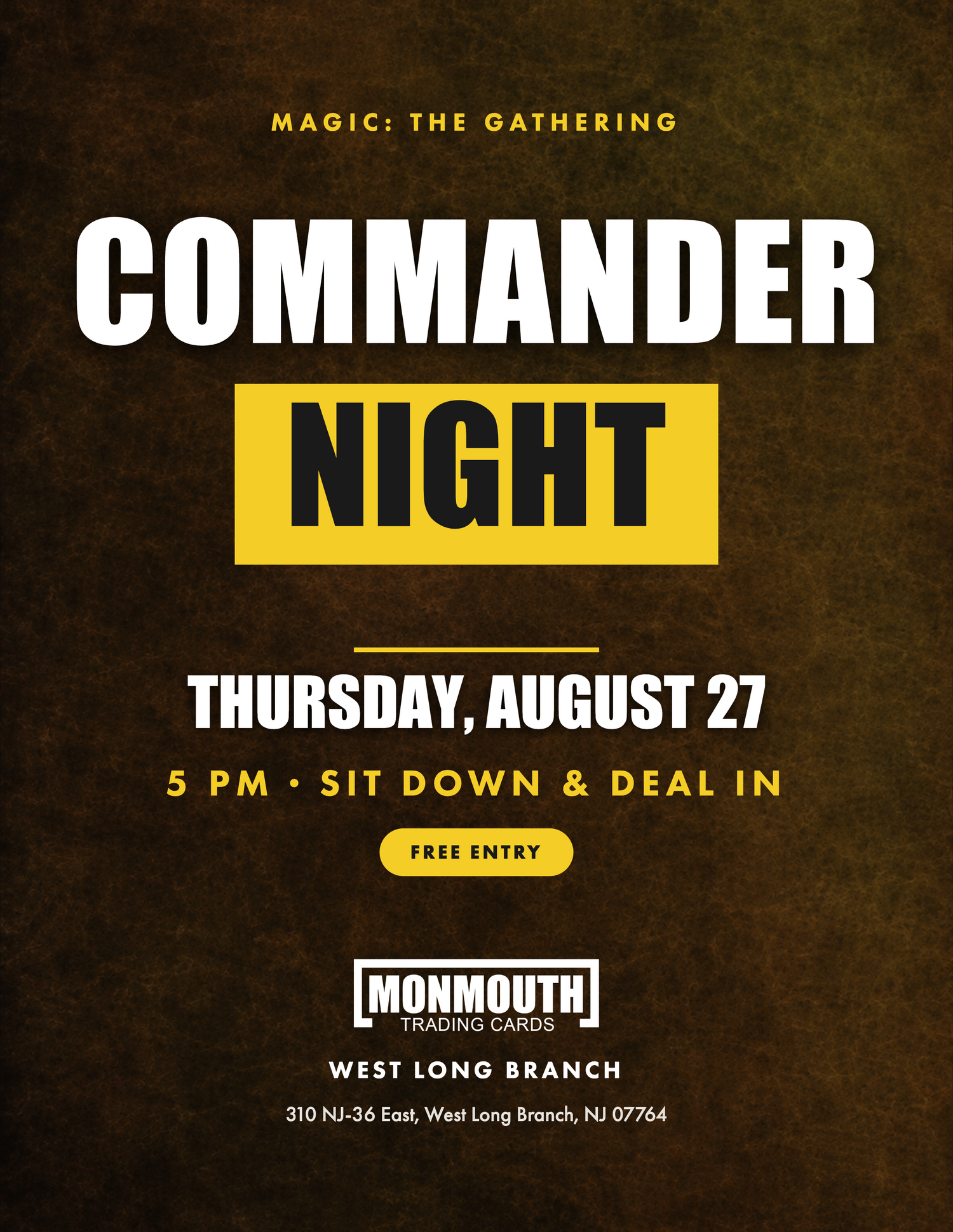 Magic: The Gathering | Weekly Commander Night - West Long Branch, NJ