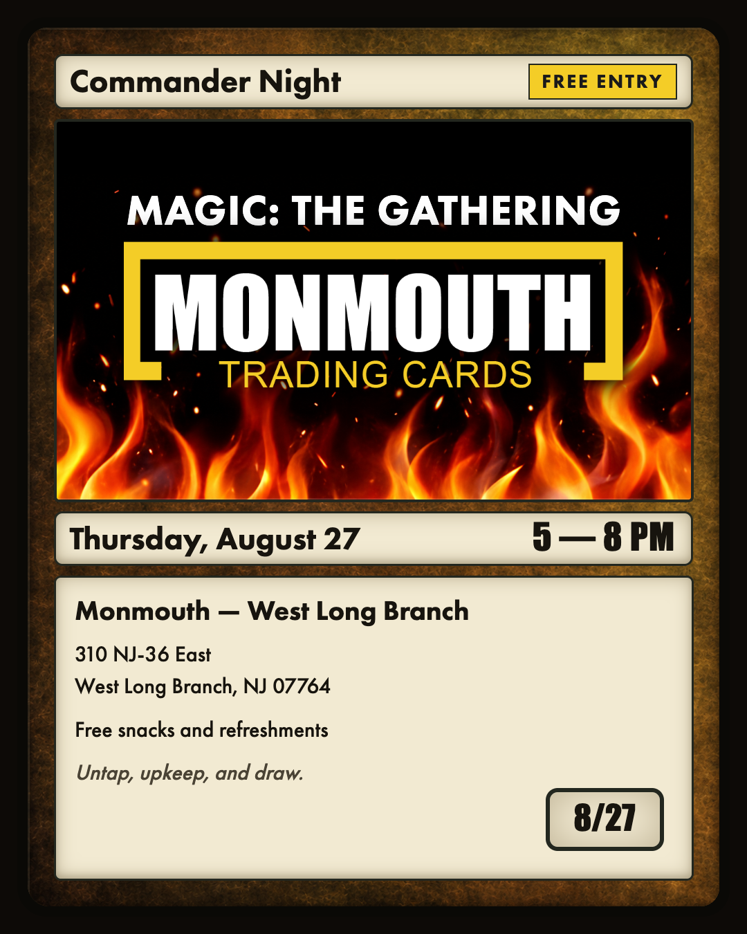 Magic: The Gathering | Weekly Commander Night - West Long Branch, NJ