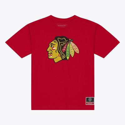 Mitchell & Ness Connor Bedard Chicago Blackhawks Red Classic Name & Number T-Shirt