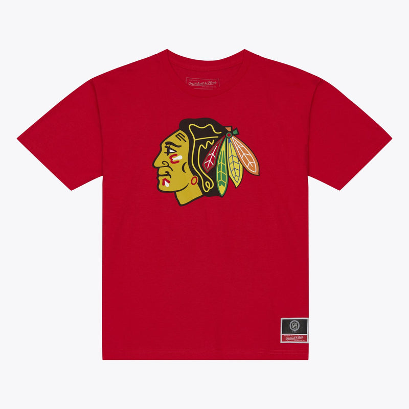 Mitchell & Ness Connor Bedard Chicago Blackhawks Red Classic Name & Number T-Shirt