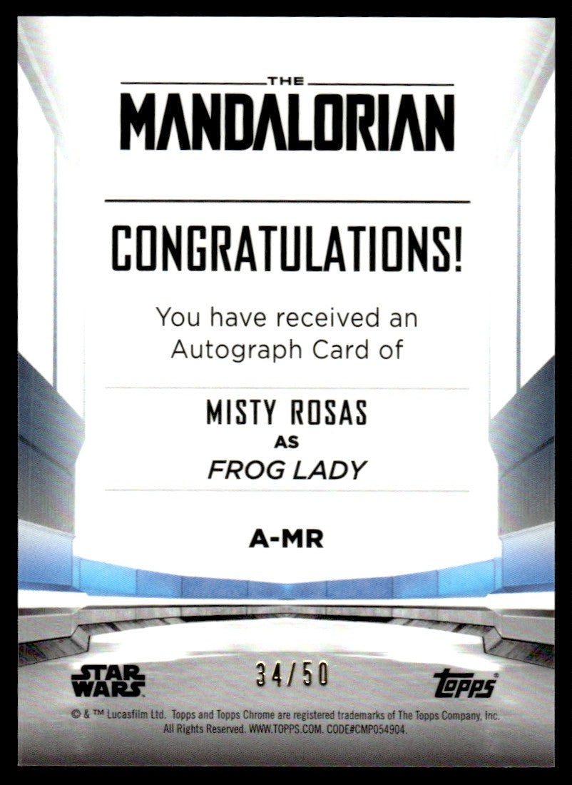 2023 Topps Chrome Mandalorian Misty Rosas #A-MR Auto /50