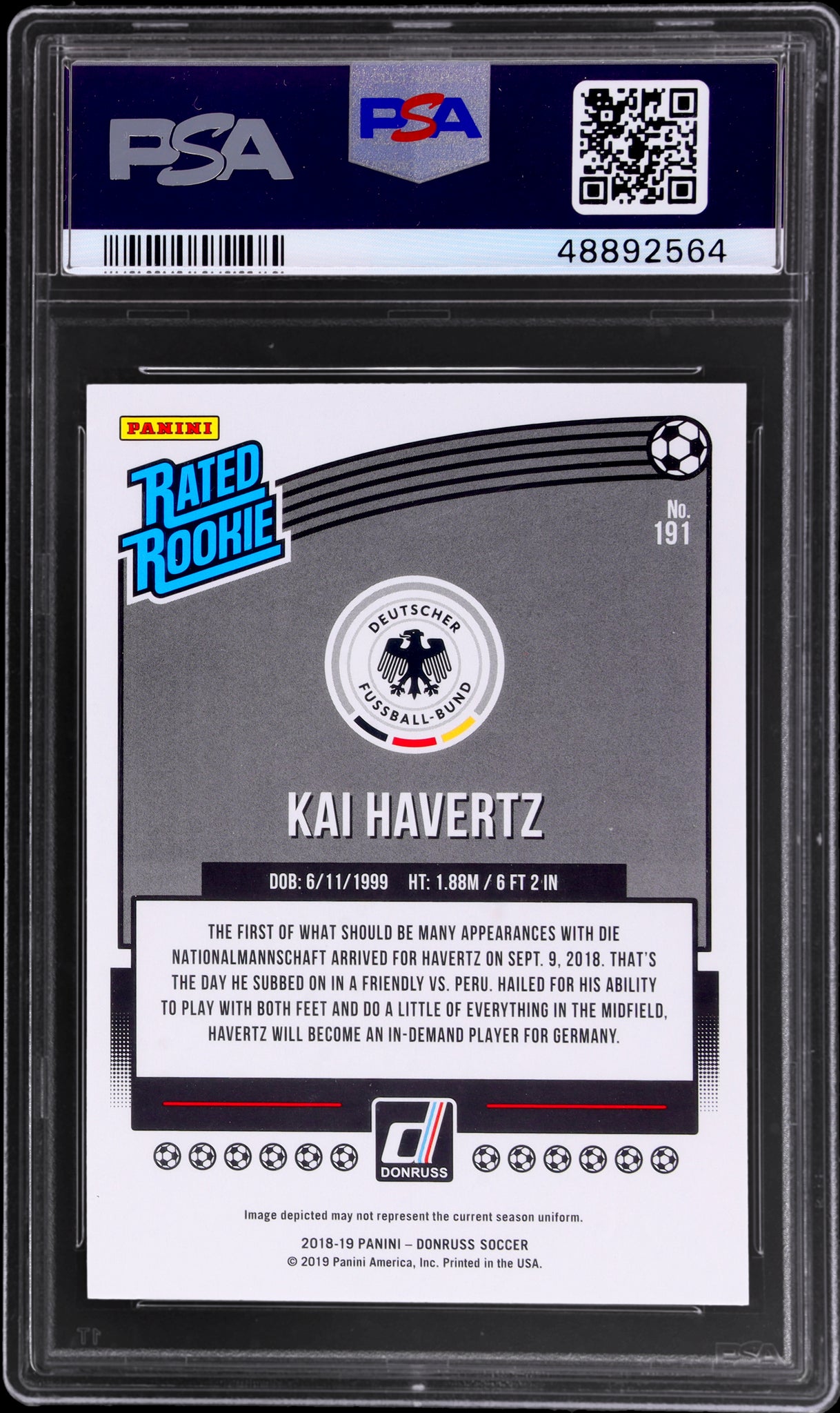 2018 Panini Donruss #191 Kai Havertz PSA 10