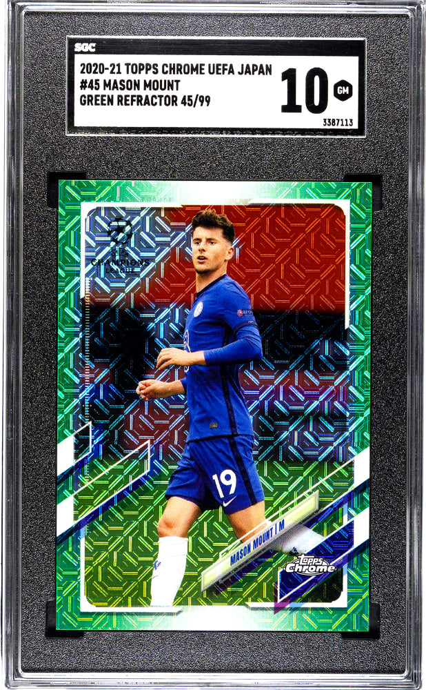 2020 Topps UEFA Champions League Japan Green Mason Mount #45 /99 SGC 10