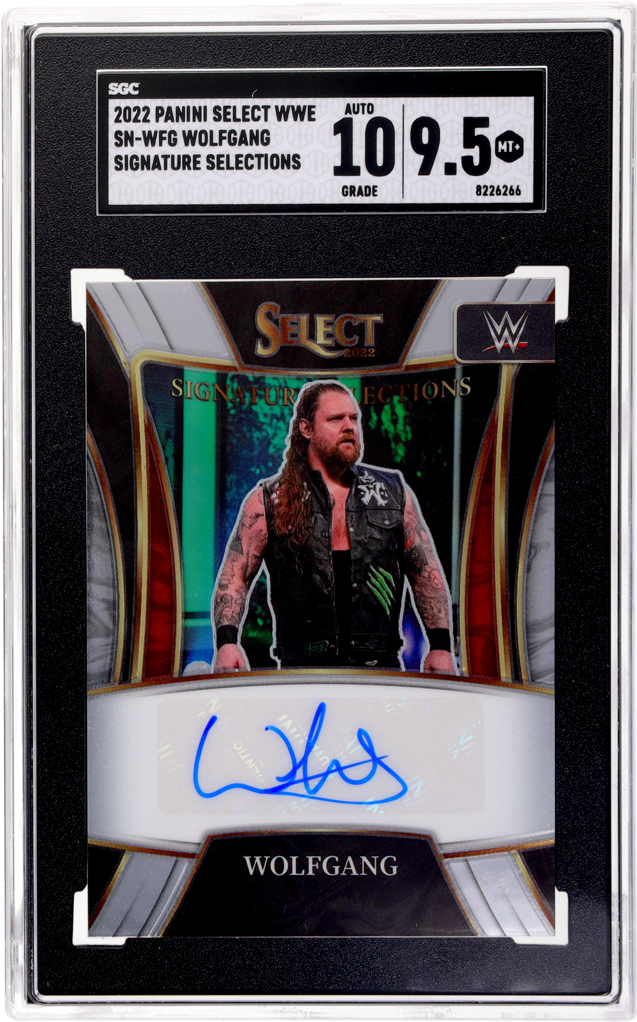 2022 Panini Select WWE Signature Selections Wolfgang SGC 9.5