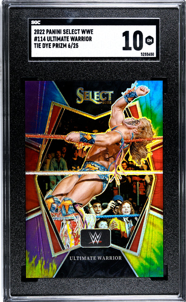 2022 Select WWE Tie Dye Prizm Ultimate Warrior #114 /25 SGC 10