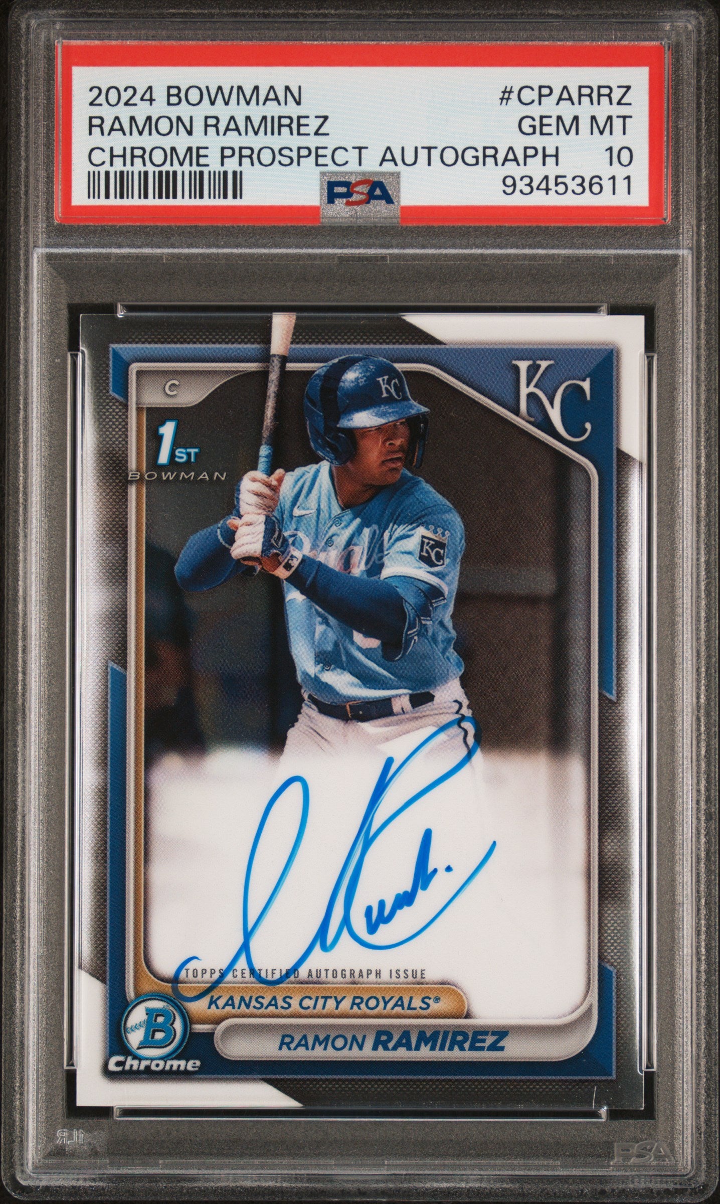 2024 Bowman Chrome Prospect Autographs Ramon Ramirez PSA 10