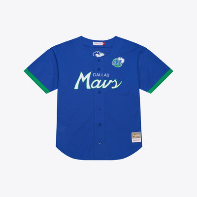 Mitchell & Ness Dallas Mavericks Blue Head Coach Full-Button Fashion Jersey