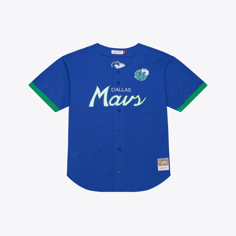 Mitchell & Ness Dallas Mavericks Blue Head Coach Full-Button Fashion Jersey