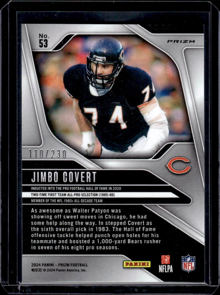 2024 Panini Prizm #53 Jimbo Covert /230 Chicago Bears