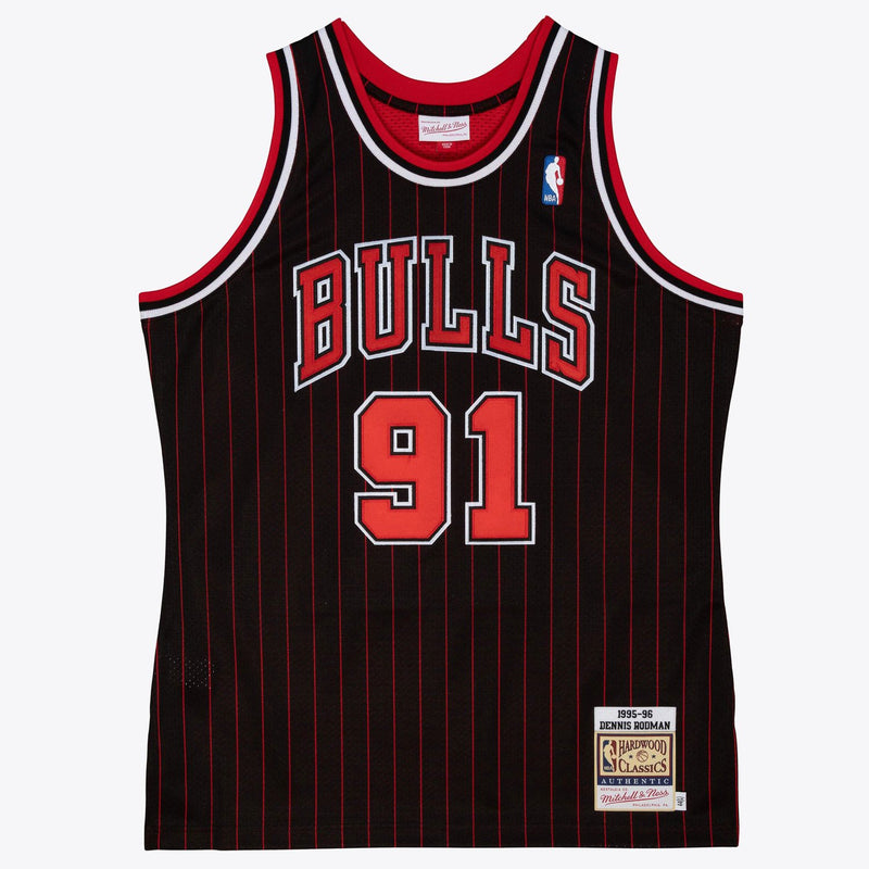 Mitchell & Ness Dennis Rodman Chicago Bulls 1995-96 Black Authentic Jersey