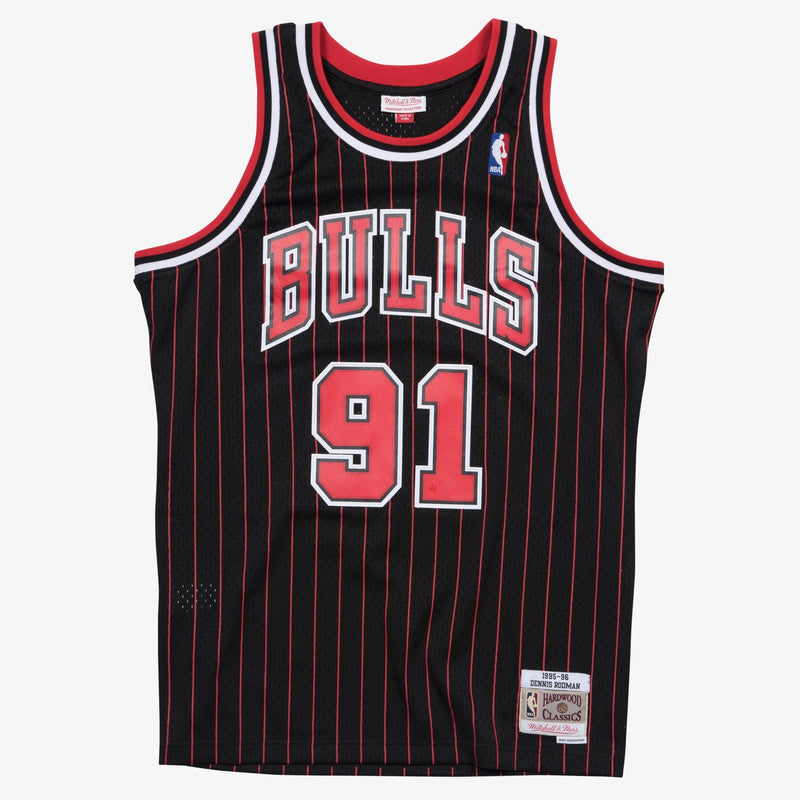 Mitchell & Ness Dennis Rodman Chicago Bulls 1995-96 Black Swingman Player Jersey