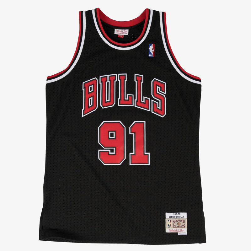 Mitchell & Ness Dennis Rodman Chicago Bulls 1997-98 Black Swingman Player Jersey