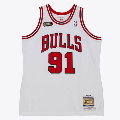 Mitchell & Ness Dennis Rodman Chicago Bulls 1997-98 White Authentic Jersey