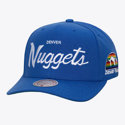 Mitchell & Ness Denver Nuggets Royal Hardwood Classics Head Coach Pro Crown Snapback Hat