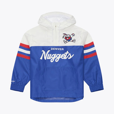 Mitchell & Ness Denver Nuggets Royal Head Coach Lightweight Anorak Quarter-Zip Windbreaker