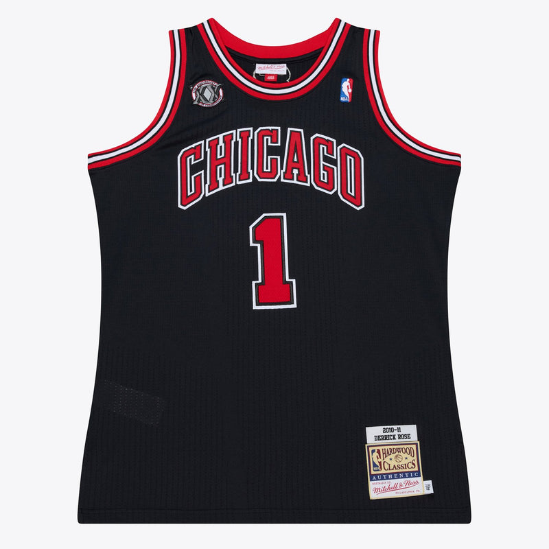 Mitchell & Ness Derrick Rose Chicago Bulls 2010-11 Black Authentic Jersey