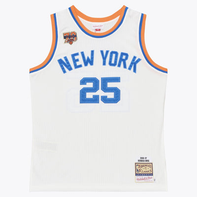 Mitchell & Ness Derrick Rose New York Knicks 2016-17 White Authentic Jersey