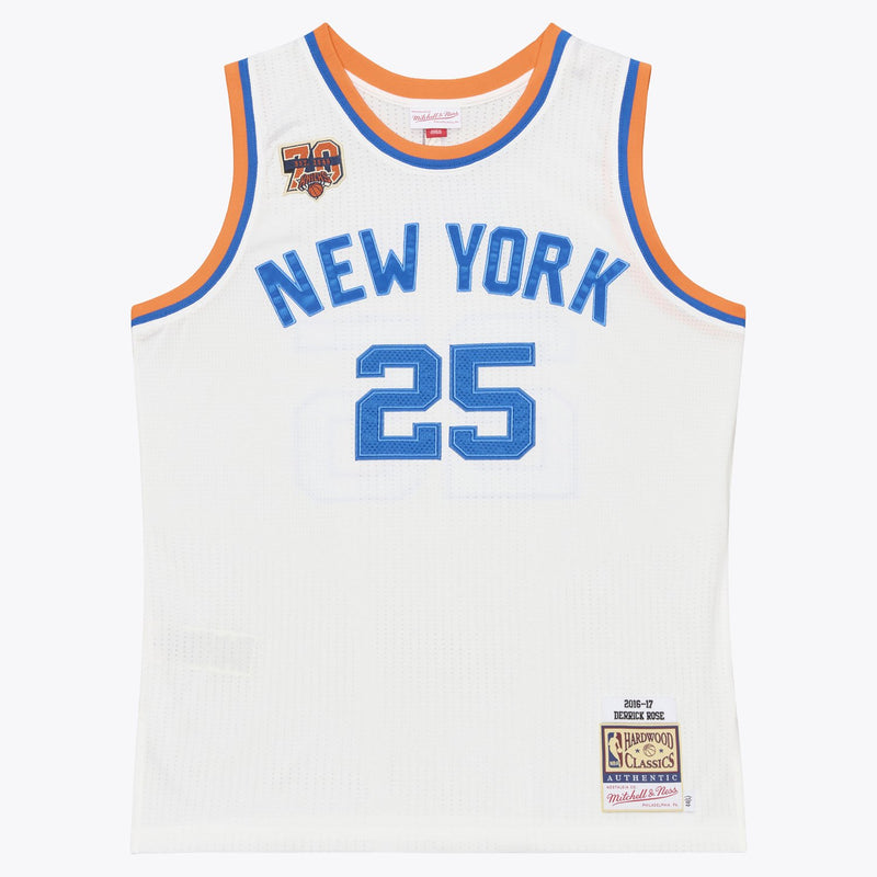 Mitchell & Ness Derrick Rose New York Knicks 2016-17 White Authentic Jersey