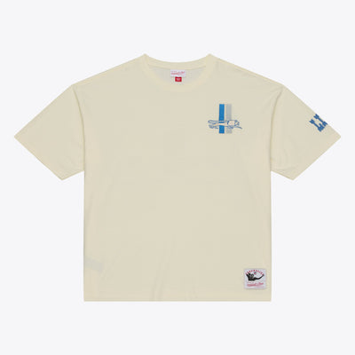 Mitchell & Ness Detroit Lions Cream Heritage Hues Oversized T-Shirt