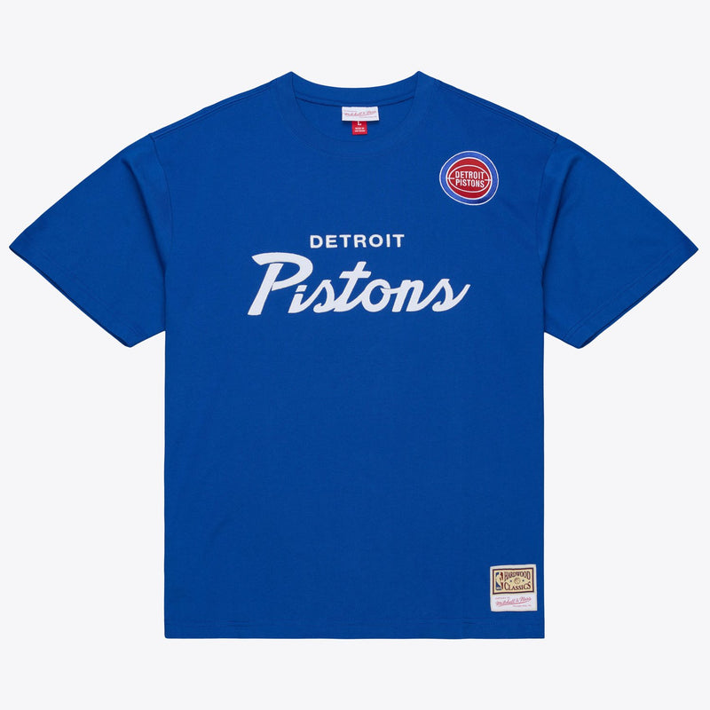 Mitchell & Ness Detroit Pistons Blue Head Coach T-Shirt