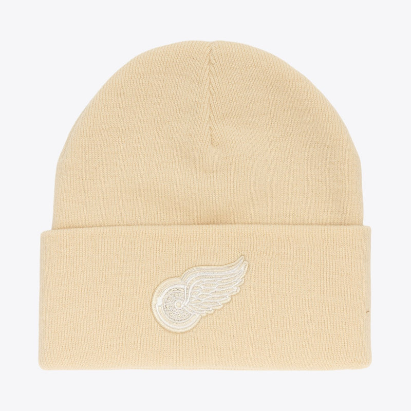 Mitchell & Ness Detroit Red Wings Cream Fashion Cuffed Knit Hat