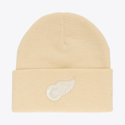 Mitchell & Ness Detroit Red Wings Cream Fashion Cuffed Knit Hat