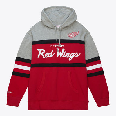 Mitchell & Ness Detroit Red Wings Red Head Coach Pullover Hoodie