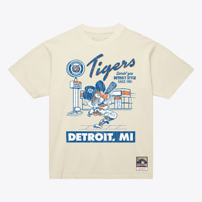Mitchell & Ness Detroit Tigers Cream Deli Arch T-Shirt
