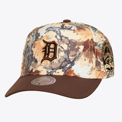 Mitchell & Ness Detroit Tigers Leaf Camo Pro Pinch Snapback Hat