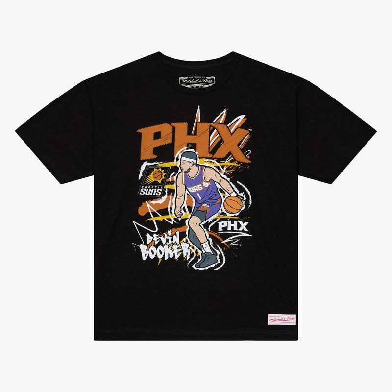 Mitchell & Ness Devin Booker Phoenix Suns Black Chalked Up T-Shirt