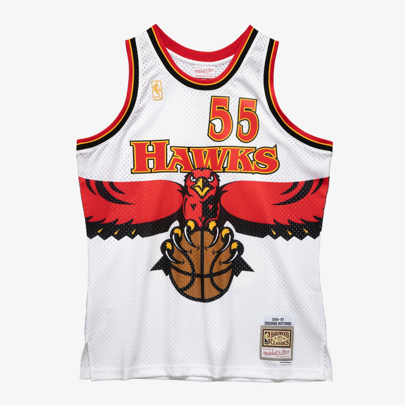 Mitchell & Ness Dikembe Mutombo Atlanta Hawks 1996-97 White Swingman Player Jersey