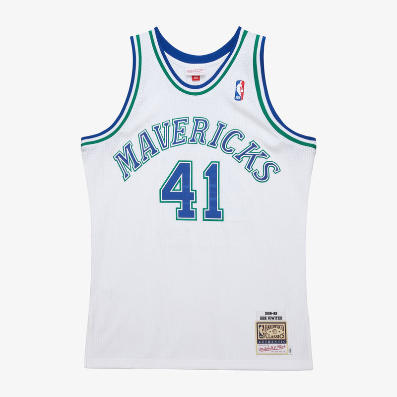 Mitchell & Ness Dirk Nowitzki Dallas Mavericks 1998-99 White Authentic Jersey