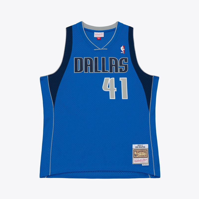 Mitchell & Ness Dirk Nowitzki Dallas Mavericks 2010-11 Blue Swingman Player Jersey