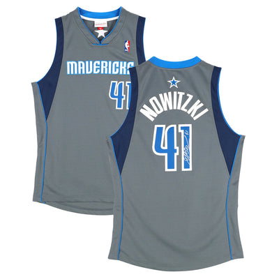 Dirk Nowitzki Dallas Mavericks Autographed Fanatics Authentic Mitchell & Ness Alternate Grey 2003 Authentic Jersey