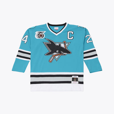 Mitchell & Ness Doug Wilson San Jose Sharks 1991-92 Teal Power Play Jersey